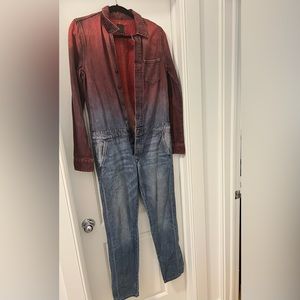 Joes Jeans Dip dyed ombré denim jumpsuit